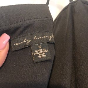 Black strapless prom gown